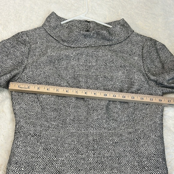 Talbots Petites Pure Silk Tweed Black White Dress Classic - Picture 11 of 13